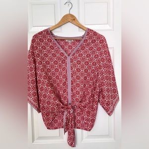 Nw/oT- Max Studio Tie Front Blouse size L